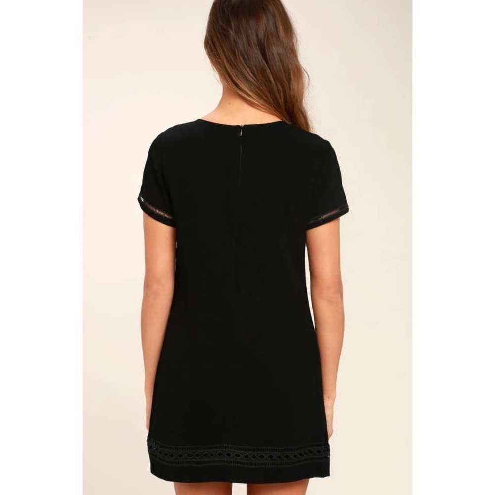 Lulus Black Perfect Time Black Shift Dress Small - Picture 4 of 9